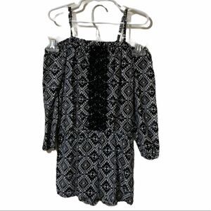 Children’s Place Aztec Cold Shoulder Romper Size S